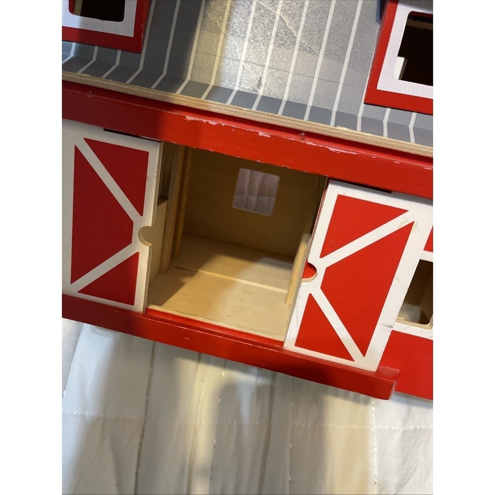 Melissa & Doug (3700) Fold and Go 2 Stories Wooden Barn 13.5 L X 10.5 H X 7.5 W - Picture 5 of 13